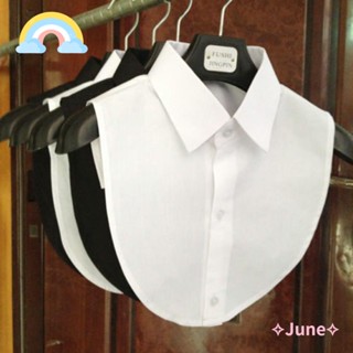 June เสื้อเบลาส์ คอปกปลอม สไตล์วินเทจ แฟชั่น อุปกรณ์เสริมเสื้อผ้า