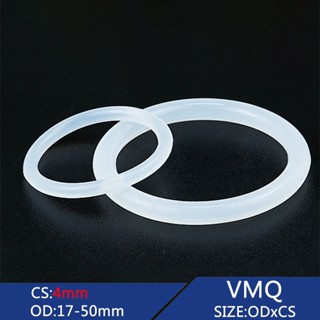 โอริงซีลโอริง VMQ หนา 17 มม.-50 มม. CS 4 มม. สีขาว แบบเปลี่ยน สําหรับสกรู ตะปู 5 ชิ้น 8 ชิ้น 10 ชิ้น ต่อชุด