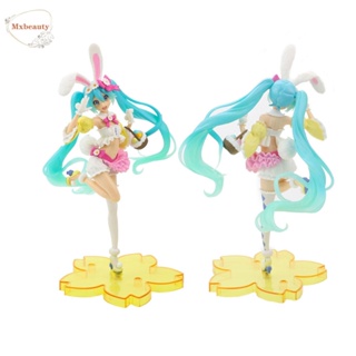 Mxbeauty โมเดลฟิกเกอร์ PVC รูปดอกซากุระ Miku Hatsune เหมาะกับของสะสม สําหรับตกแต่งโต๊ะ