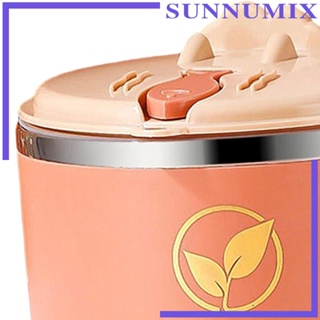 [Sunnimix] ชามราเมน สเตนเลส พร้อมฝาปิด ขนาดใหญ่ 1000 มล. ทนทาน สําหรับห้องเรียน หอพัก