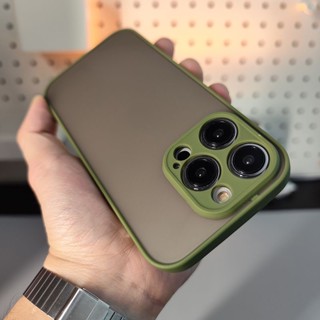 เคสไอโฟน Camera protection case for iPhone Soft on all sides Hard back phone cases for iphone 15 pro max 2023 case Military Green iPhone11 15Pro case for iPhone14 13 12 11 Pro max xsmax xr xs iPhone9 7 8 plus se2020 se2023 cover