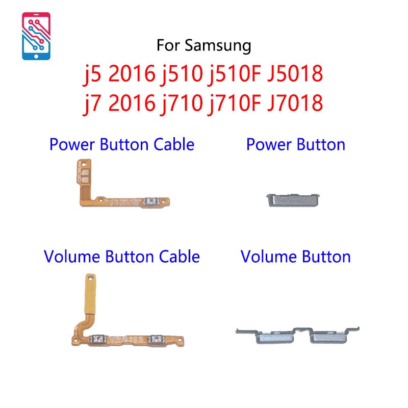 ปุ่มกดสวิตช์เปิด ปิดเสียง ด้านข้าง สําหรับ Samsung J5 2016 J510 J510F J5108 J7 J710 J710F J7108