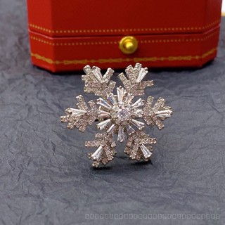 0905YWJB Popular Spinning Snowflake Ring Good Luck Comes Heavy Gong Wei Inlaid Zircon Smart Exaggerated Temperamental Ornament BRHP