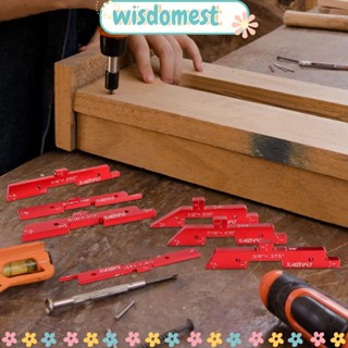 WISDOMEST บล็อกเราเตอร์ อะลูมิเนียมอัลลอย แม่นยํา สีแดง สําหรับงานไม้ 7 ชิ้น