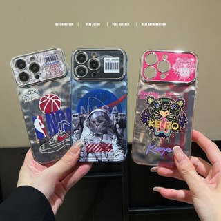 เคสโทรศัพท์มือถือซิลิโคน TPU กันกระแทก ปิดด้านหลัง ลาย NBA KENZ Tiger ไล่โทนสีน้ํา หรูหรา สําหรับ iPhone 15 11 12 13 14 Pro Max 15Plus