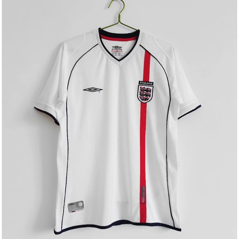 เสื้อกีฬาแขนสั้น ลายทีมชาติฟุตบอลอังกฤษ BECKHAM 2002 ชุดเหย้า