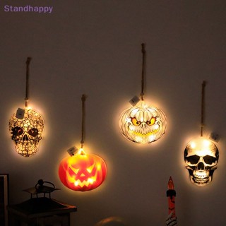 Standhappy ใหม่ แหวนไฟนีออน Led รูปฟักทอง กะโหลก สําหรับตกแต่งปาร์ตี้ฮาโลวีน