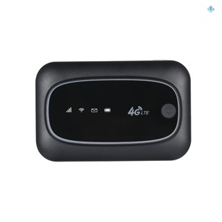 4g LTE CAT4 150M ปลดล็อกมือถือ MiFi ฮอตสปอต แบบพกพา ไร้สาย Wifi เราเตอร์ซิมการ์ด (สีดํา)