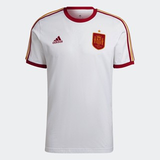 adidas ฟุตบอล เสื้อยืด Spain 3-Stripes ผู้ชาย สีขาว HS6017