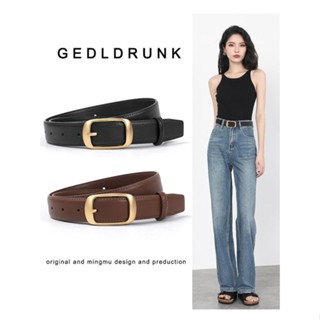 Leather belt 2023 new cowhide belt ladys needle buckle simple fashion decorative jeans belt