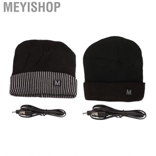 Meyishop Electronic Warming Hat USB Charging Thermal Thick Soft Knitted Heated For