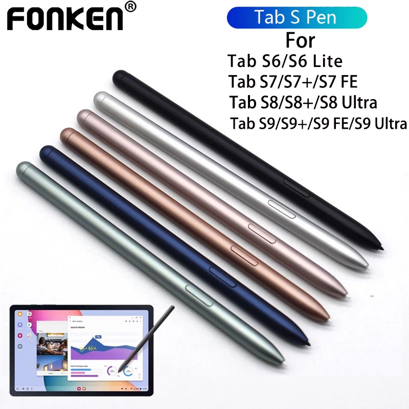 Fonken Stylus S ปากกาสําหรับ Samsung แท็บเล็ต Tab S6 Lite S6 Tab S7 FE S7 Plus S7 Tab S8 Plus S8 Ultra S8 Tab S9 FE S9 Plus S9 Stylus หน้าจอสัมผัสปากกา Stylus