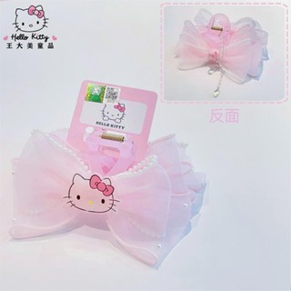 Hello kitty กิ๊บติดผม รูปโบว์ สีชมพู แฟชั่นสําหรับผู้หญิง 33KA213