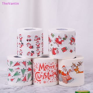 Thevantin ม้วนกระดาษทิชชู่ ลายซานตาคลอส คริสต์มาส สําหรับตกแต่งบ้าน ห้องน้ํา