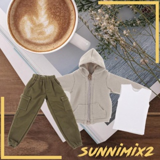 [Sunnimix2] ชุดเสื้อกีฬาลําลอง สเกล 1/12 แฮนด์เมด แฟชั่นคลาสสิก สําหรับผู้ชาย ตุ๊กตา ฟิกเกอร์ 6 นิ้ว BJD