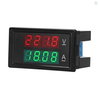 Digital Voltmeter Ammeter Voltage Current Tester Gauge Volt Amperage Tester Meter Amp Detector Red Green Dual Display Digital Multimeter