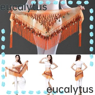 Eucalytus1 เข็มขัดเต้นรําหน้าท้อง ประดับเลื่อม สไตล์ไทย อินเดีย และอาหรับ สําหรับโชว์เครื่องแต่งกาย กระโปรงเต้นรํา