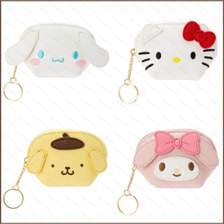 Ns2 Sanrio กระเป๋าใส่เหรียญ กุญแจ ใบสั้น มีซิป ลายการ์ตูน Hello Kitty Melody น่ารัก สําหรับนักเรียนผู้หญิง SN2