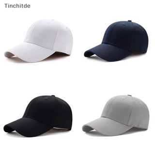 [Tinchitde] หมวกเบสบอล กันแดด กันฝุ่น ปรับขนาดได้ สีพื้น แฟชั่นสําหรับผู้ชาย และผู้หญิง