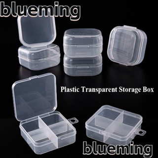 Blueming2 กล่องพลาสติกใส ทรงสี่เหลี่ยม ขนาดเล็ก ทนทาน สําหรับใส่เครื่องประดับ ลูกปัด