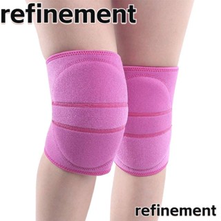 Refinement สนับเข่า EVA ระบายอากาศ สีชมพู สําหรับออกกําลังกาย วิ่ง เทนนิส 1 คู่