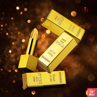 Lakerain Gold Velvet Matte ลิปสติก Long Lasting NonTransferable Formula น้ำหนักเบาแฟชั่น Shiny Golden Lipstick เครื่องสำอางผู้หญิงเนื้อกำมะหยี่ Strong Demand ,Beauty Frenzy