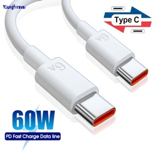 ใหม่ สายชาร์จ USB C เป็น USB C 60W 0.25 ม. 1 ม. 1.5 ม. 2 ม. ชาร์จไวมาก