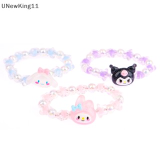 Unewking สร้อยข้อมือคริสตัล ลายการ์ตูน Cinnamoroll Kuromi My Melody น่ารัก ของเล่นคู่รัก สําหรับเด็กผู้หญิง ของขวัญวันเกิด