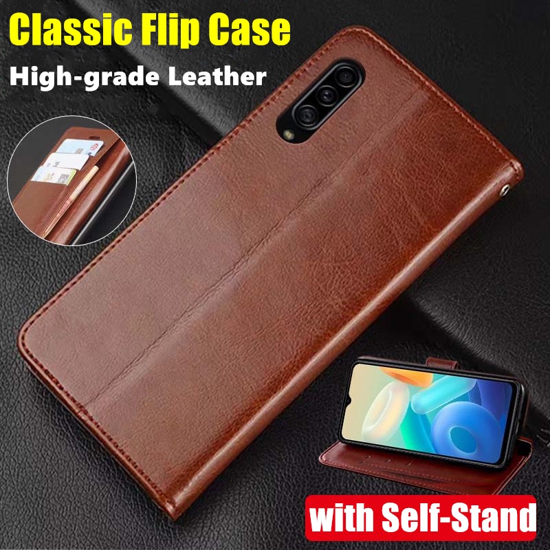 สําหรับ Samsung Galaxy A30s 6.4 นิ้ว SM-A307F A307FN A307GN ของแท้หนังกระเป๋าสตางค์ Vintage พับพลิกป