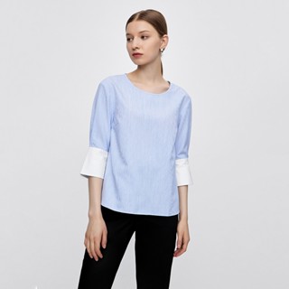 G2000 เสื้อเชิ้ตผู้หญิง ทรงใส่สบาย (RELAXED FIT) รุ่น 2622126772 BLUE เสื้อเชิ้ต เสื้อผ้า เสื้อผ้าผู้หญิง