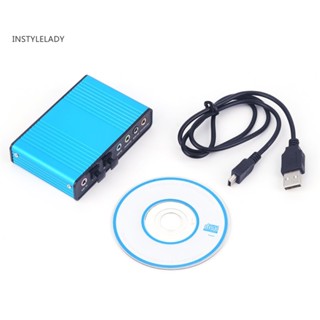 Instylelady อะแดปเตอร์การ์ดเสียงออปติคอล 6 ช่อง USB 20 ภายนอก 51 S PDIF สําหรับ Win7