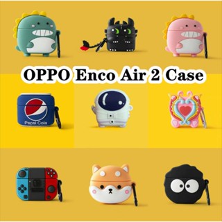 【Case Home】เคสหูฟัง แบบนิ่ม ลายการ์ตูนฉลาม และชินชิล่า สําหรับ OPPO Enco Air 2