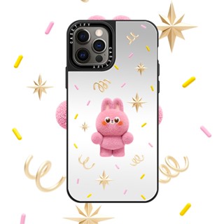 Casetify X Keep It Cute by Bonnie Lu PC Sliver Black Mirror Hard iPhone Case For iPhone 15 14 13 12 11 Pro MAX IX XS MAX XR 6 6s 7 8 Plus เคสกันกระแทก