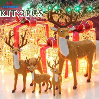 จำลองตุ๊กตา Reindeer กวางคริสต์มาส Xmas Elk ตกแต่งสำหรับปีใหม่เด็ก Prominates เครื่องประดับกวางตุ๊กตาของเล่นคริสต์มาสกวางตกแต่งตุ๊กตา cynthia