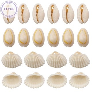 Flyup จี้ลูกปัดหอยสังข์ธรรมชาติ สําหรับทําเครื่องประดับ DIY 20 ชิ้น