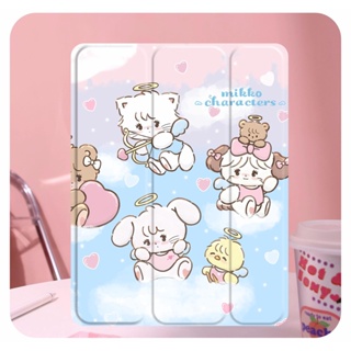 พับได้ เคาไอแพด ลายการ์ตูน เคสใสไอแพด Mikko ไอเเพด 10.2 gen7/8/9 iPad gen10 ipad Pro11 2018-2022 ipad 10.9 Air4/5 mini45