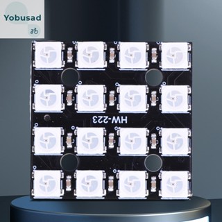 [Yobusad.th] Ws2812b บอร์ดทดลองโคมไฟ LED RGB 5V 4*4 16 บิต