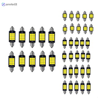 Jen หลอดไฟ LED 1260 9W 900lm ความสว่างสูง แบบเปลี่ยน สําหรับติดหลังคารถยนต์ อ่านหนังสือ 10 ชิ้น
