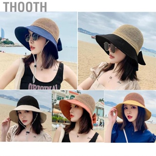 Thooth Summer Bucket Hat Stylish Design Foldable Portable Comfortable Breathable Beach Hollow Sun for Women