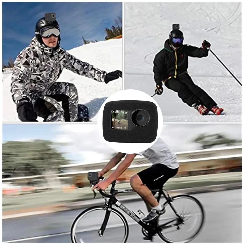 เคสโฟม ป้องกันเสียงรบกวน อุปกรณ์เสริม สําหรับกล้อง DJI Osmo Action 4 3 GoPro Hero 12 11 10 9 7 6 5