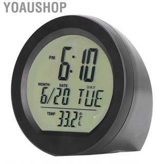 Yoaushop Car Digital Temperature Dashboard Clock Solar Mini