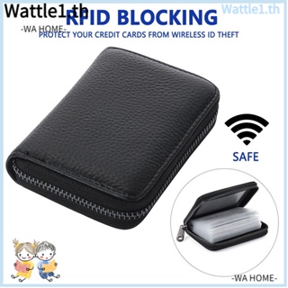 Wttle กระเป๋าสตางค์แฟชั่น มีซิป 20 ช่อง สําหรับใส่บัตรเครดิต RFID