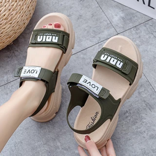 รองเท้าแตะรัดส้นแบบสายคาด ปรับสายได้ พื้นหนา ใส่สบาย วัสดุแข็งแรงทนทาน จัดส่งในไทย #sy2201-1