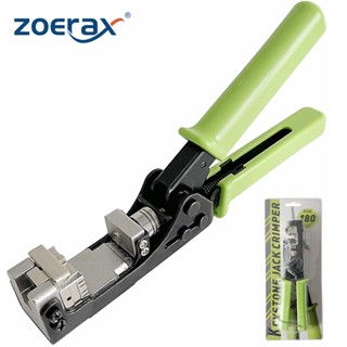 Zoerax 180° โมดูลตัดสายเครือข่าย RJ45 สําหรับแจ็ค CAT5 CAT6 4 คู่