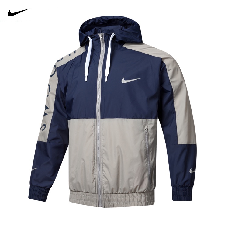 4 สีnike Mens Sport Windbreaker คู่กลางแจ้งคลาสสิก Hooded Jacket Vintage Outerwears