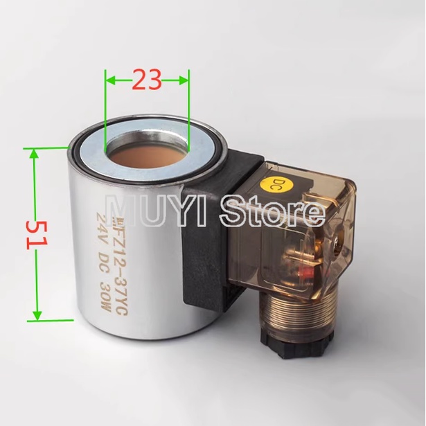 วาล์วโซลินอยด์ไฮดรอลิค เส้นผ่าศูนย์กลางภายใน 16 มม. สูง 51 มม. DC12V24V48V60V AC110V220V