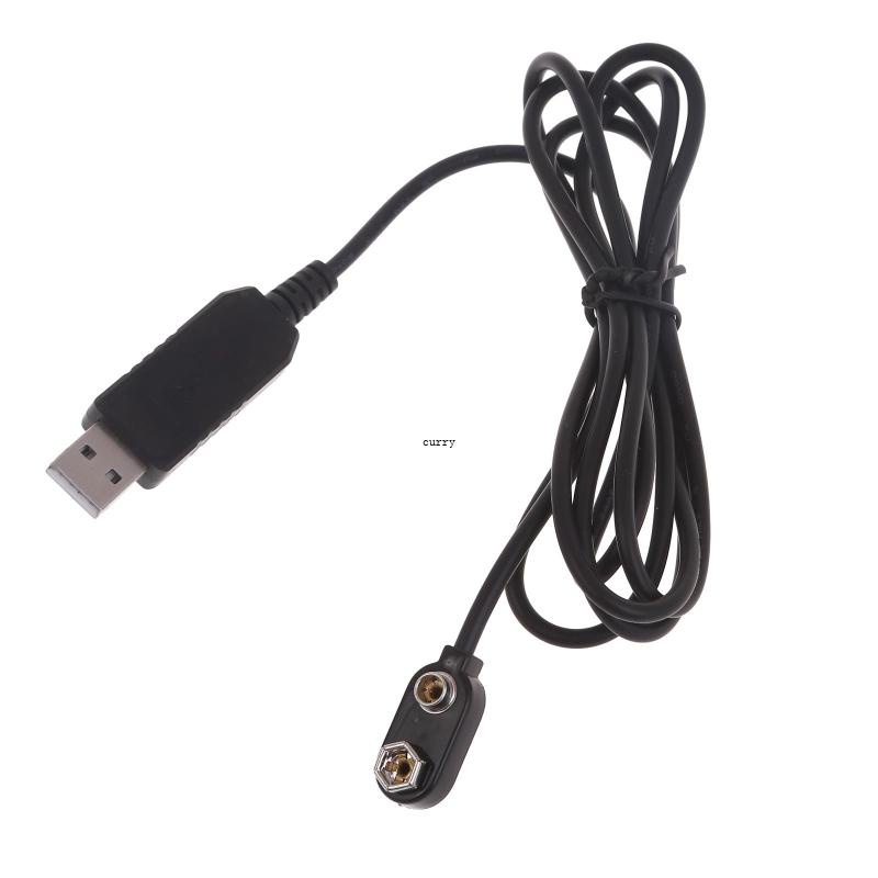 อะแดปเตอร์พาวเวอร์ซัพพลายแบตเตอรี่ 9V สาย USB 6F22 แบบเปลี่ยน