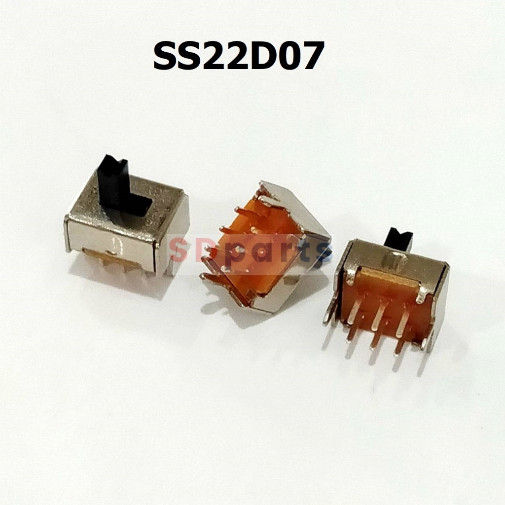 สวิทช์ เลื่อน Slide switch Toggle switch 3 ขา ขนาด 4.6x19.6mm #สวิทช์เลื่อน(3ขา,SS12F15) (1 ตัว)