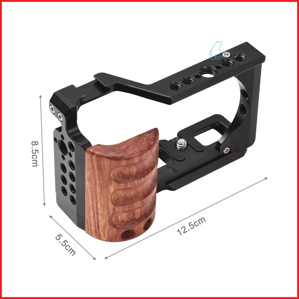 Andoer Video Cage for  ZV-E10 Camera - Aluminum Alloy Cage with Cold Shoe Mount for Professional Filmmakers