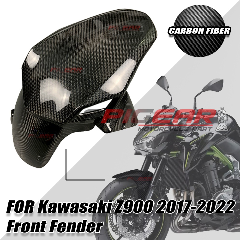 พร้อมส่ง บังโคลนหน้า คาร์บอนไฟเบอร์ สําหรับ Kawasaki Z900 17-22